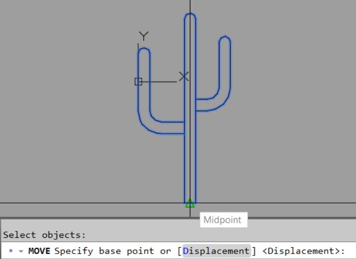 select base point of block