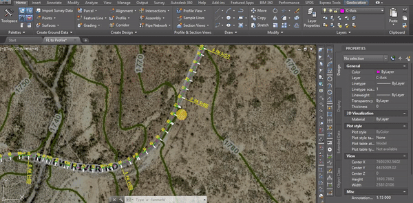 Create surface profile