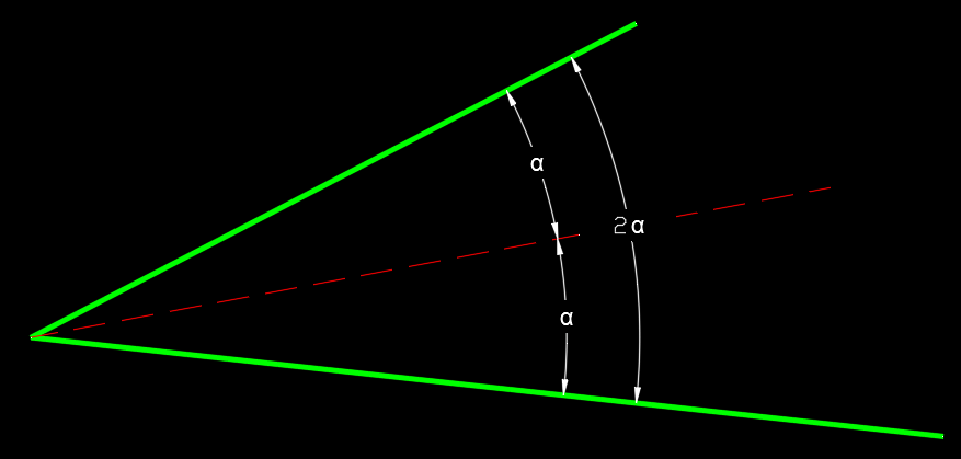 how to darw bisector in autocad