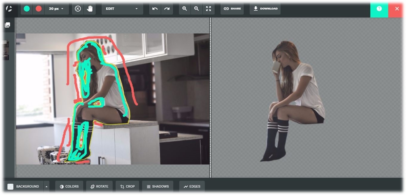 Auto Clipping interface