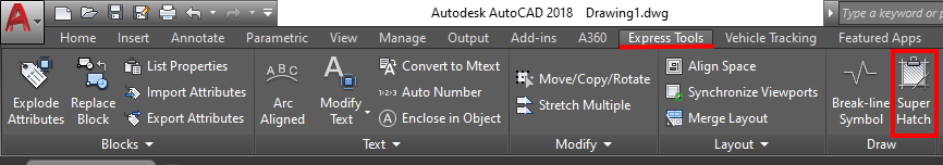 super hatch autocad
