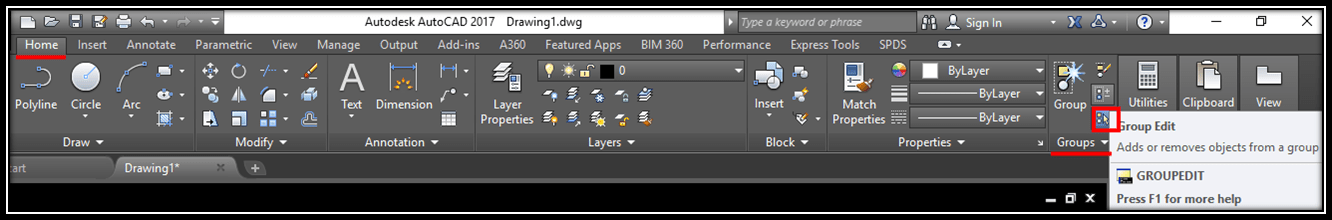 Editing existing Groups In AutoCAD