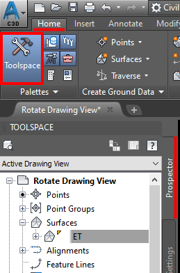 Toolspace Surface
