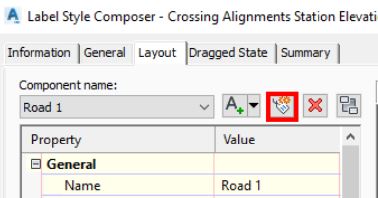 Copy component for alignment labels