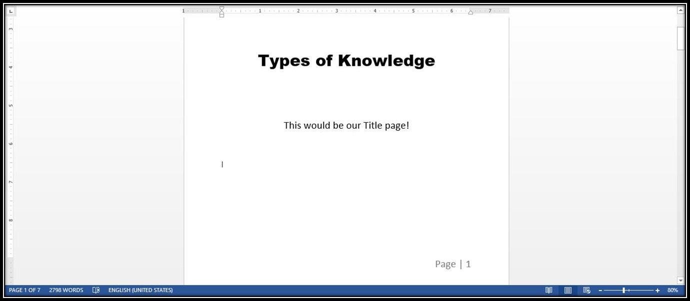 First page with number